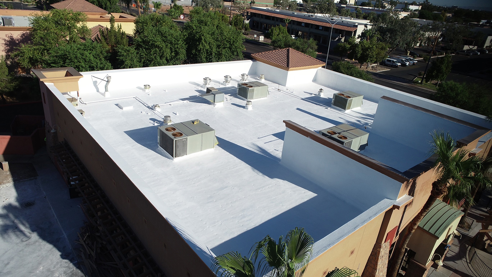 New Commercial Foam Roof Installation in Gilbert Arizona